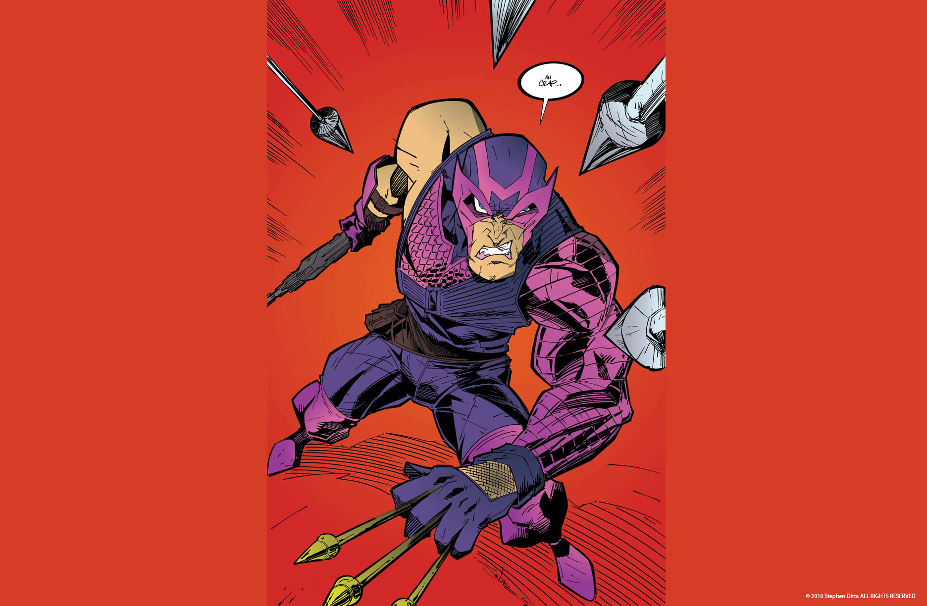 Hawkeye Inking and Coloring